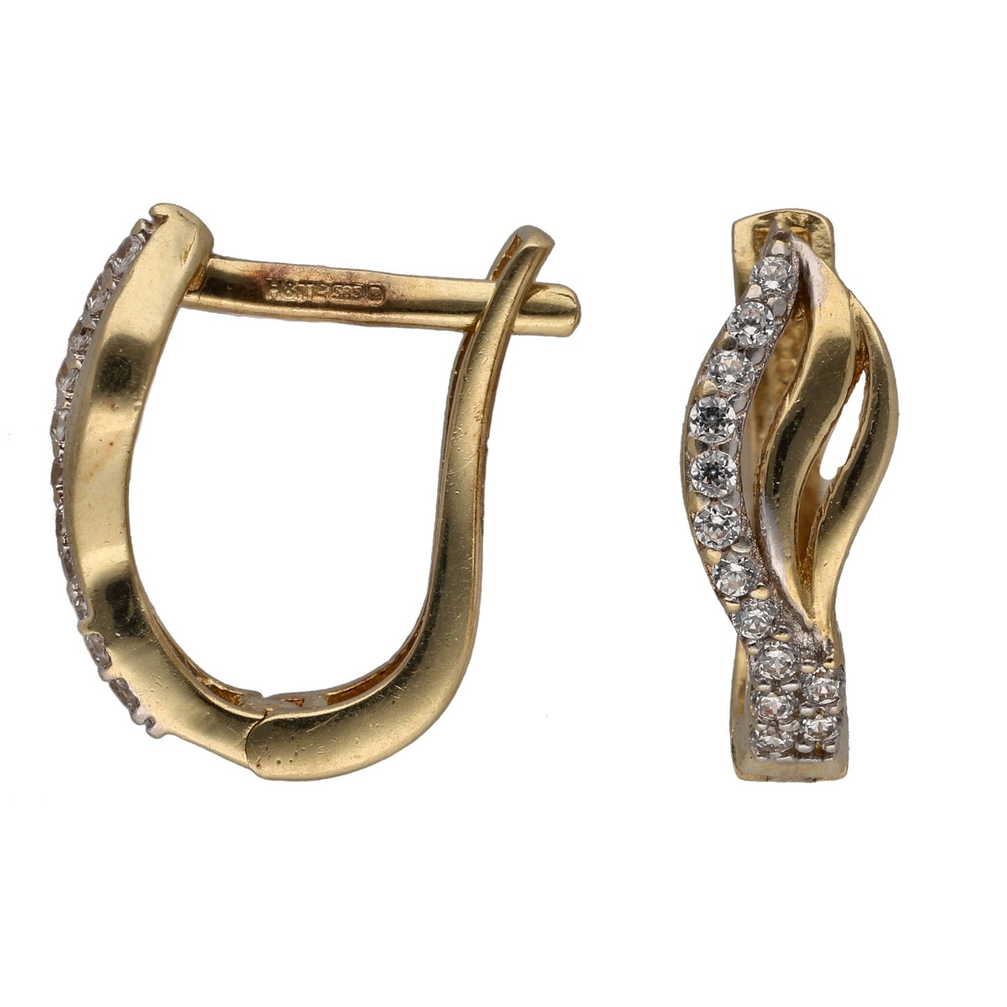14ct Gold Cubic Zirconia Dress/Cocktail Earrings