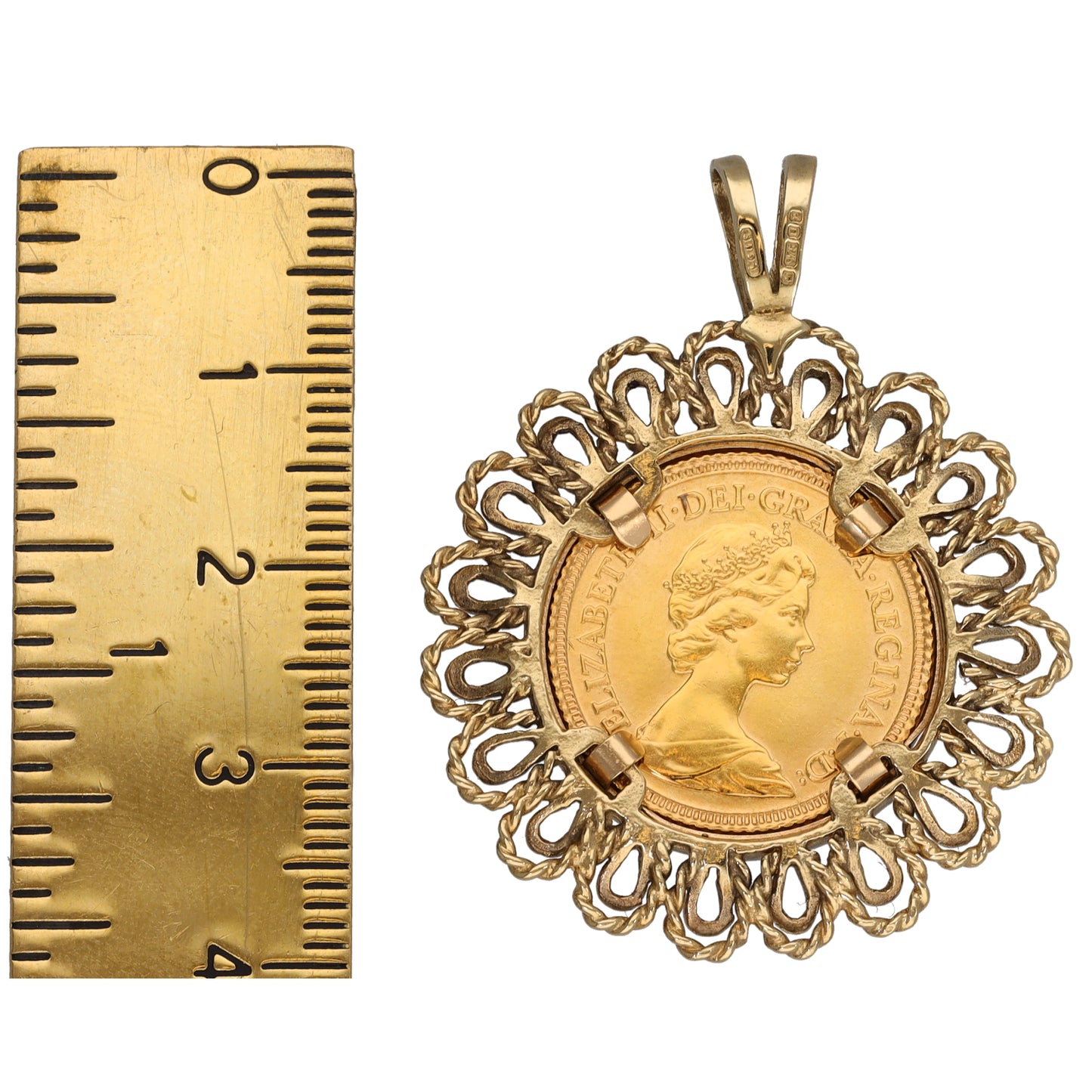 9ct Gold Half Sovereign Coin Pendant