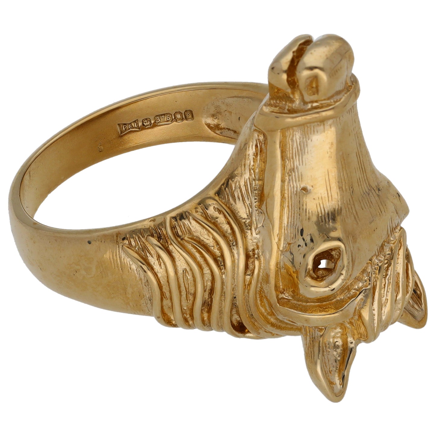 9ct Gold Horse Ring Size T