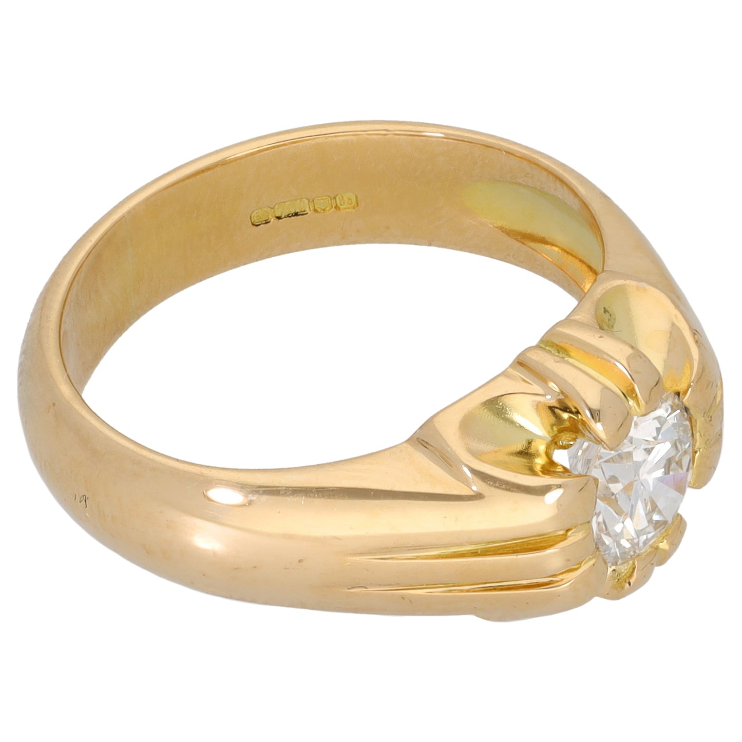 18ct Gold 0.70ct Diamond Solitaire Ring Size M