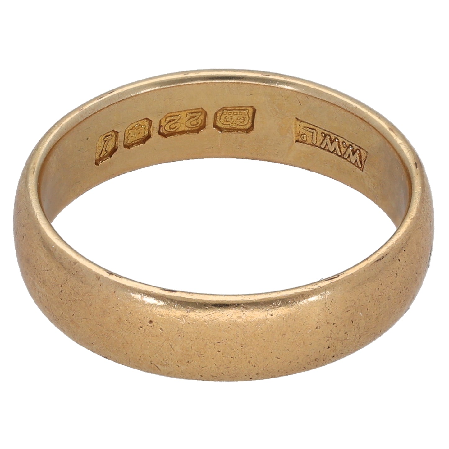 22ct Gold Plain Wedding Ring Size Q