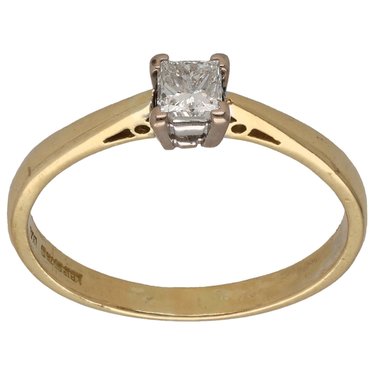 9ct Gold 0.33ct Diamond Solitaire Ring Size Q