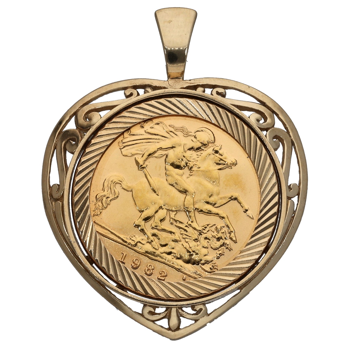 9ct Gold Half Sovereign Coin Pendant