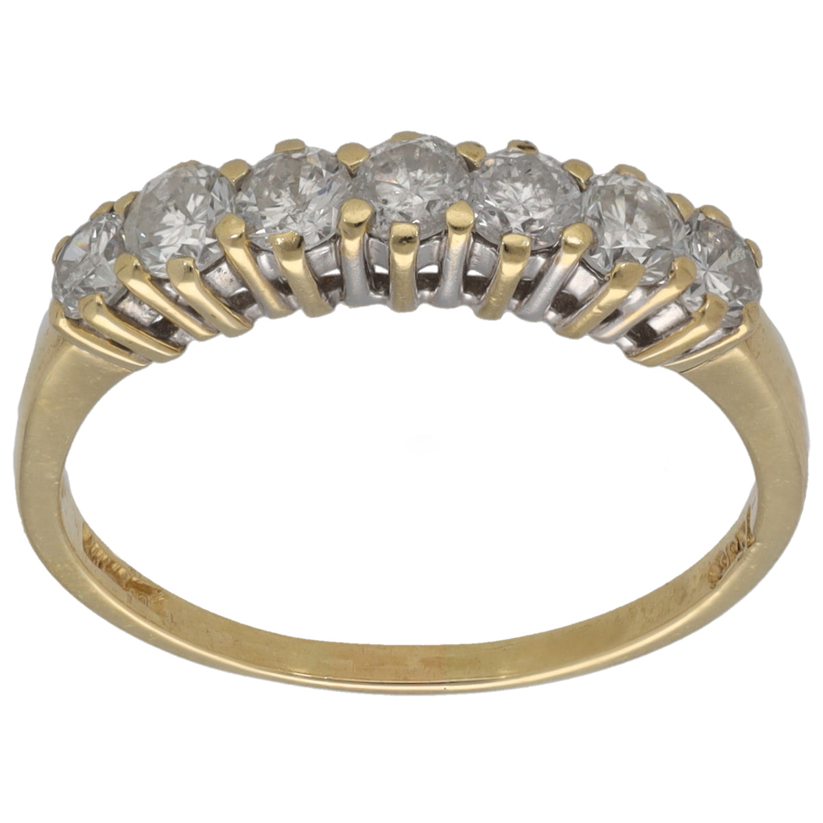18ct Gold 0.49ct Diamond Half Eternity Ring Size R