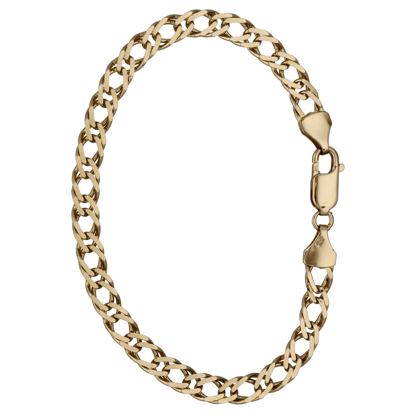 9ct Gold Double Curb Bracelet