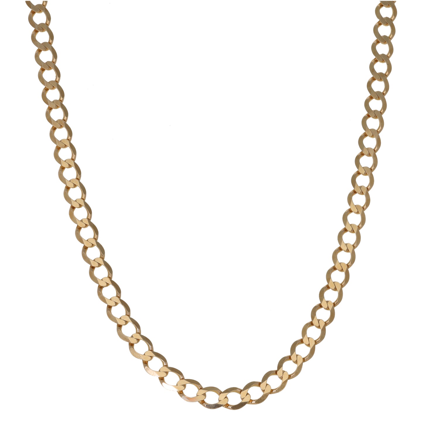 9ct Gold Curb Chain 18"