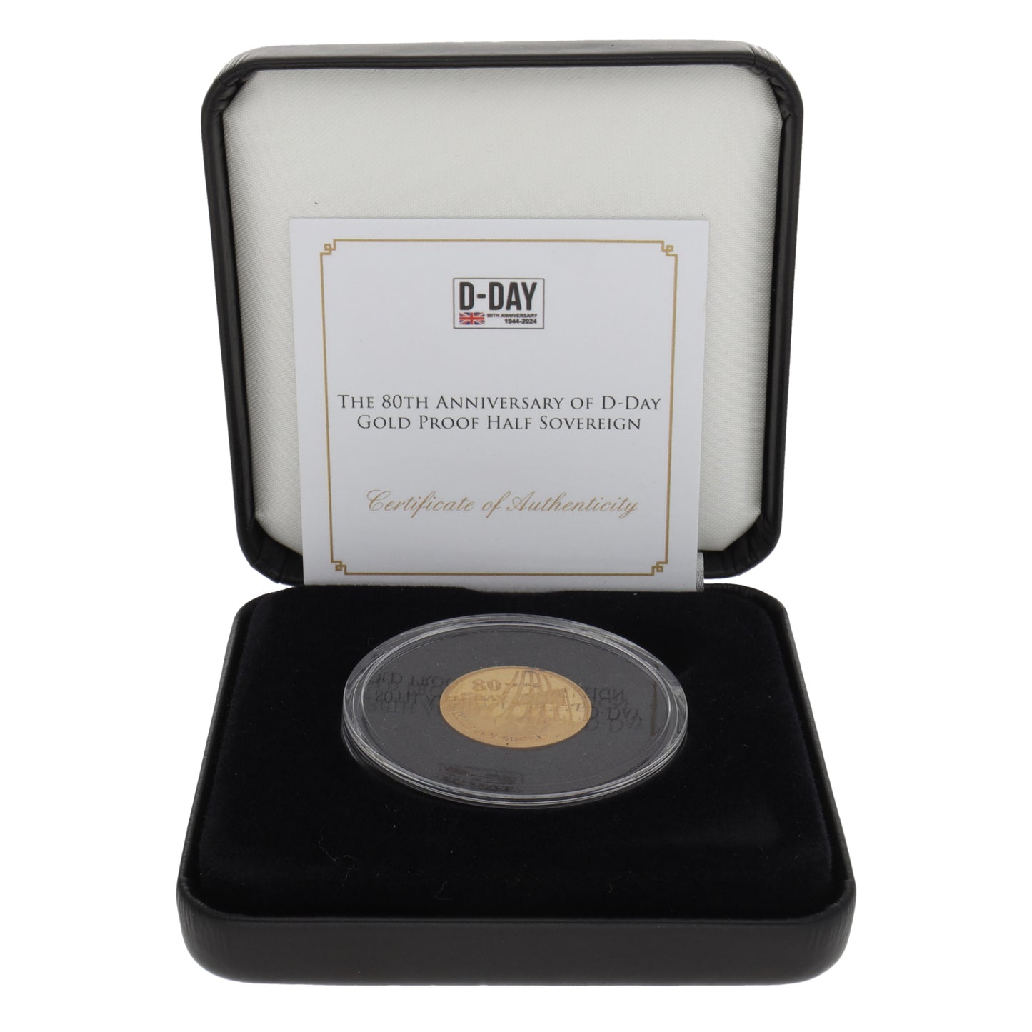 22ct Gold 80th Anniversary Of D-Day Half Sovereign Coin 2024