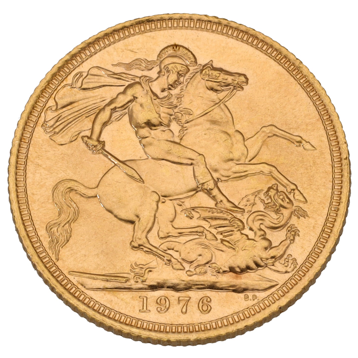 22ct Gold Queen Elizabeth II Full Sovereign Coin 1976