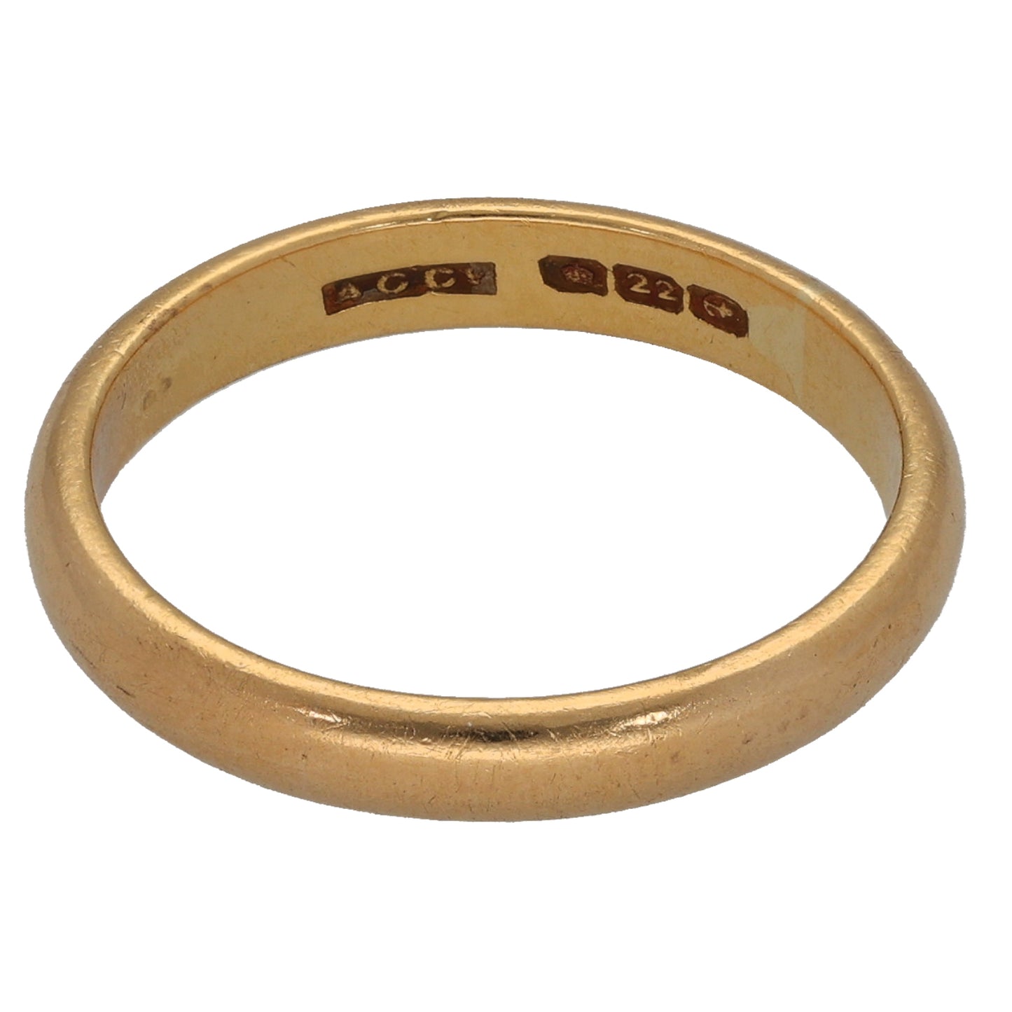 22ct Gold Plain Wedding Ring Size P
