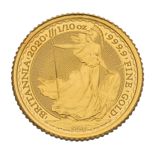 24ct Gold Queen Elizabeth II 1/10 OZ Britannia Coin 2020