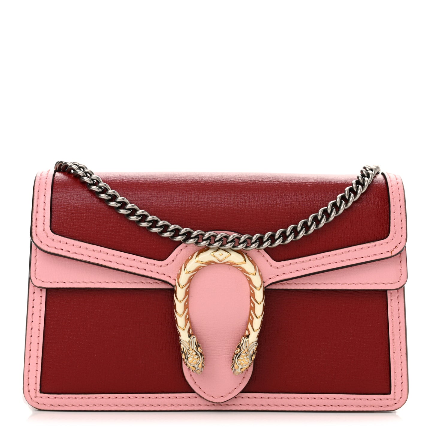 Gucci Mini Dionysus Azalea Calfskin Enamel Leather Bag - Cherry Red & Pink
