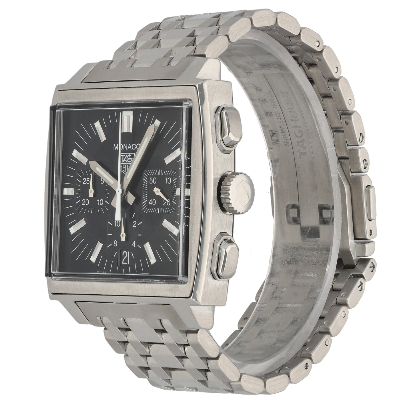 Tag Heuer Monaco CW2111-0 38mm Stainless Steel Watch