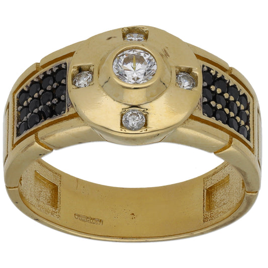 14ct Gold Imitation Gems Alternative Ring Size V