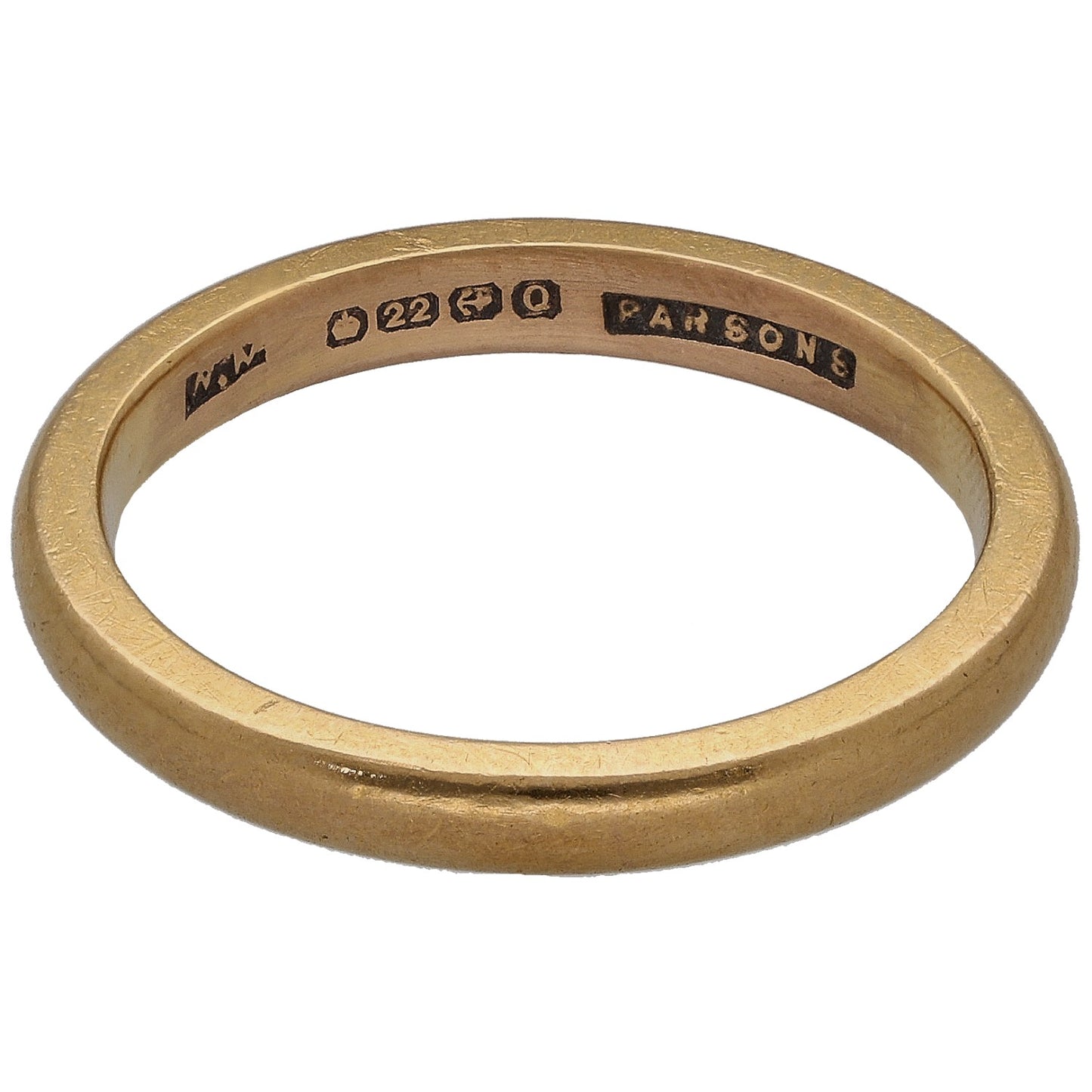 22ct Gold Plain Wedding Ring Size O