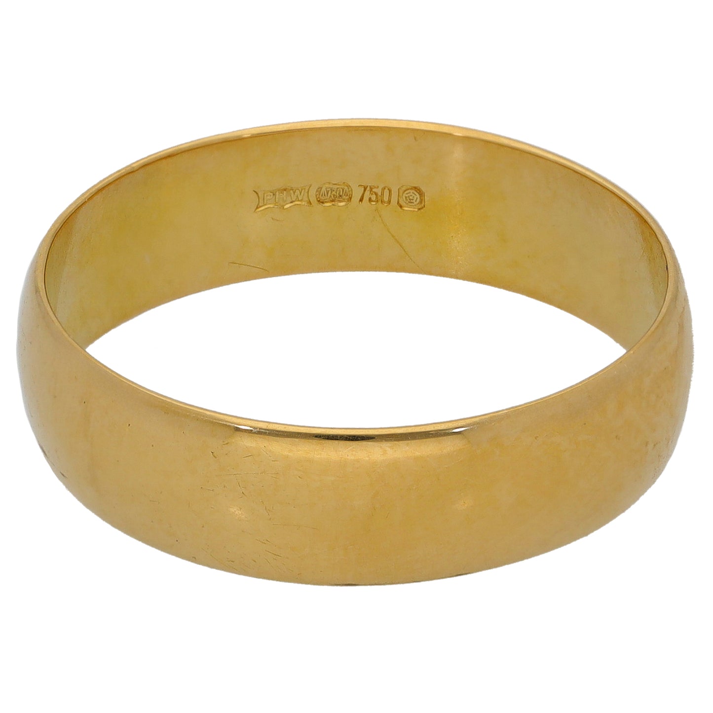 18ct Gold Plain Wedding Ring Size S