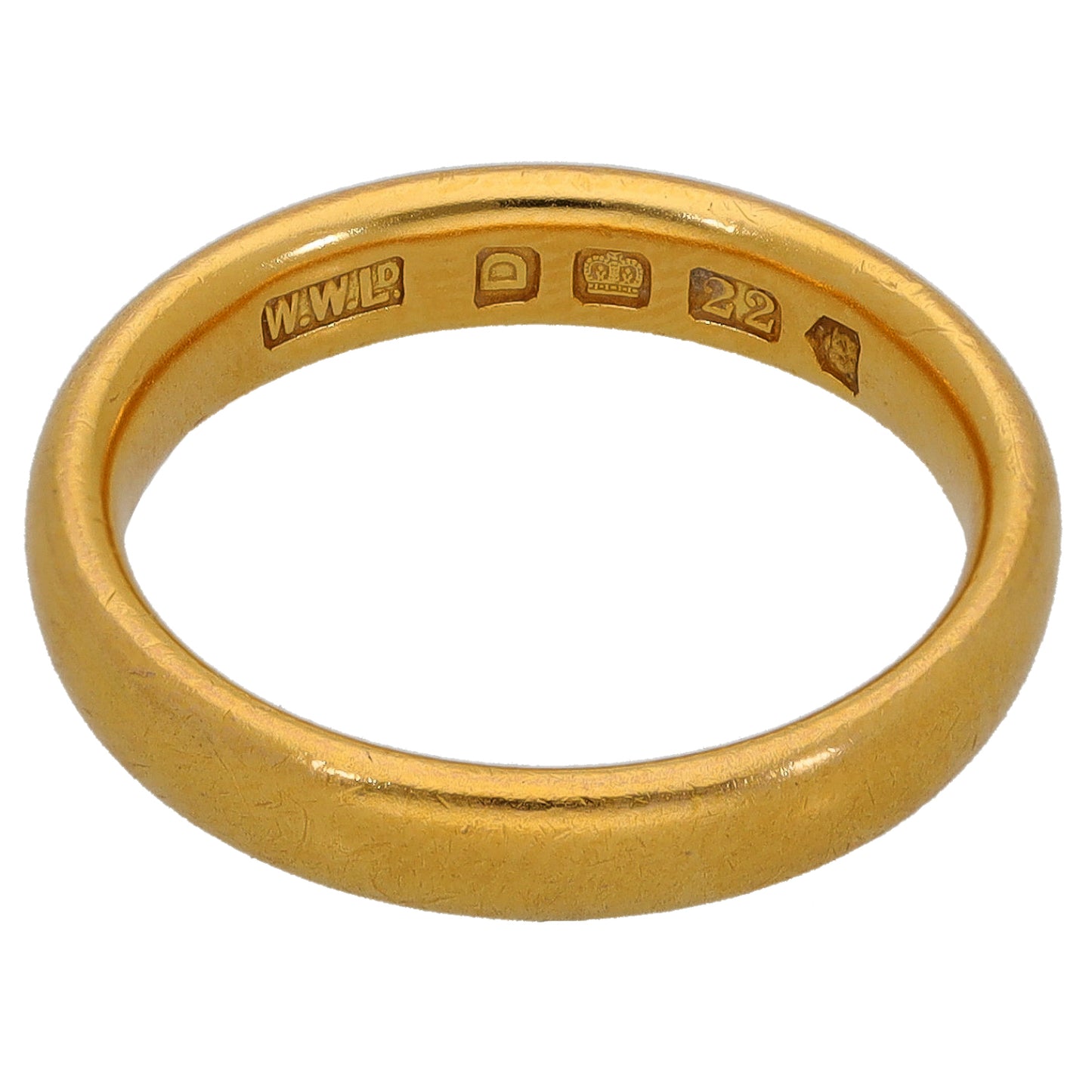 22ct Gold Plain Wedding Ring Size L