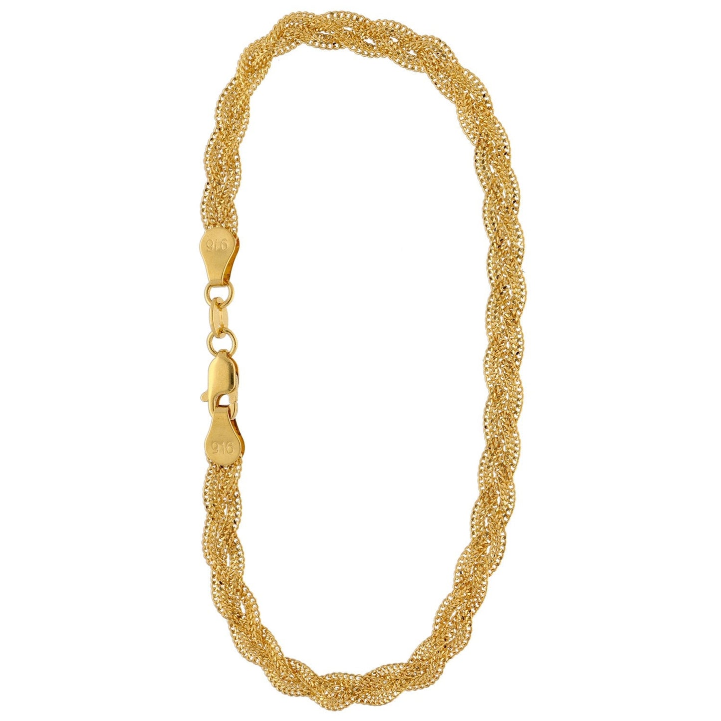 New 22ct Gold Plait Bracelet