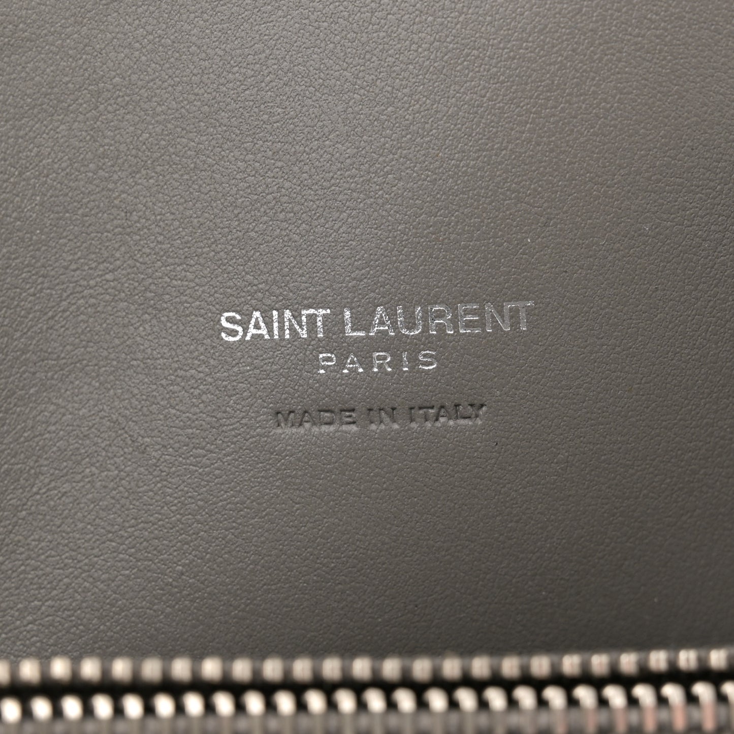 Yves Saint Laurent Grained Calfskin Top Stich Baby Sac De Jour Bag - Grey