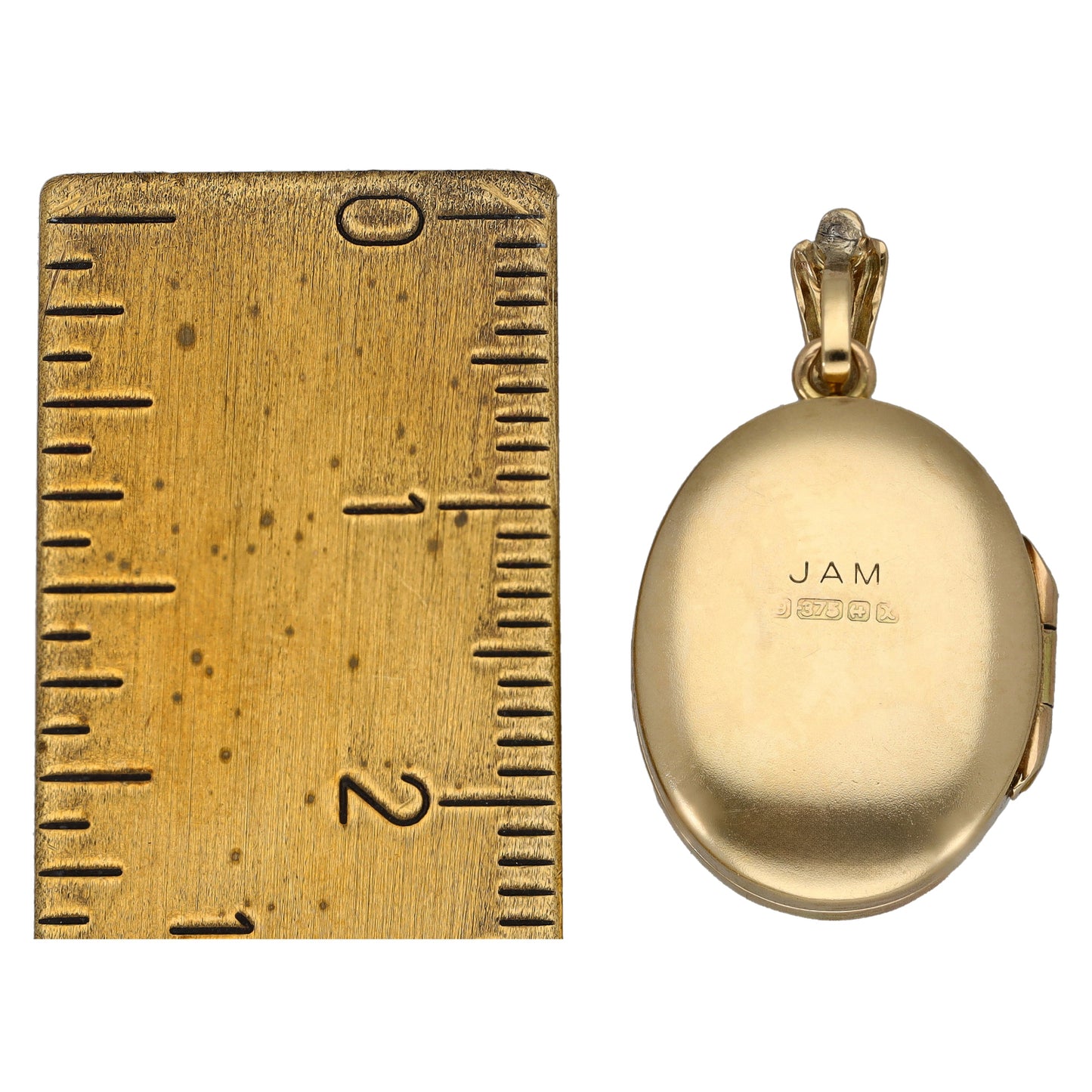 9ct Gold Patterned Locket Pendant