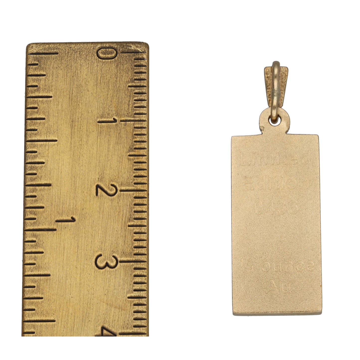 9ct Gold 0.04ct Diamond Ingot Pendant
