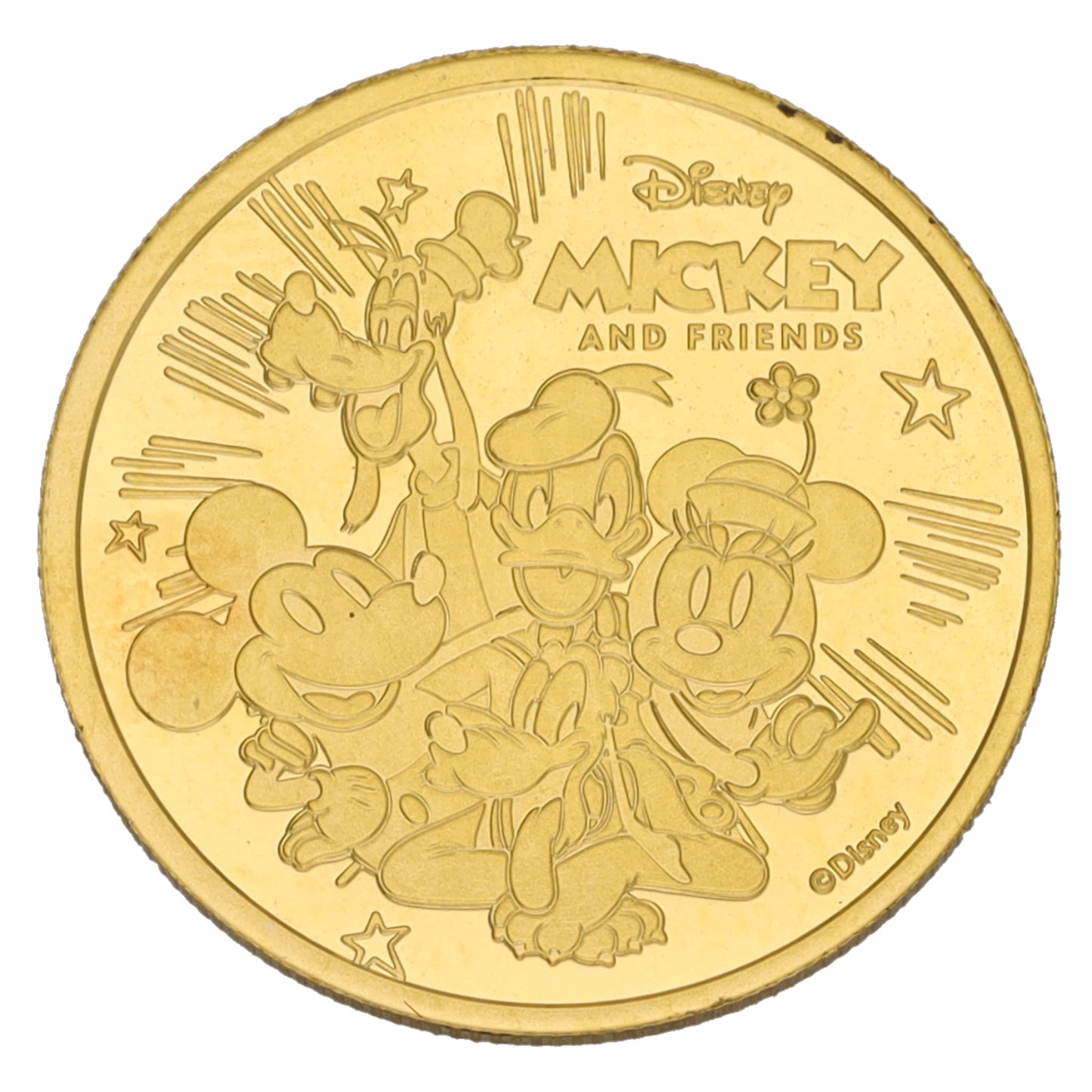24ct Gold Barbados Disney Mickey And Friends 1/10 OZ Coin 2023