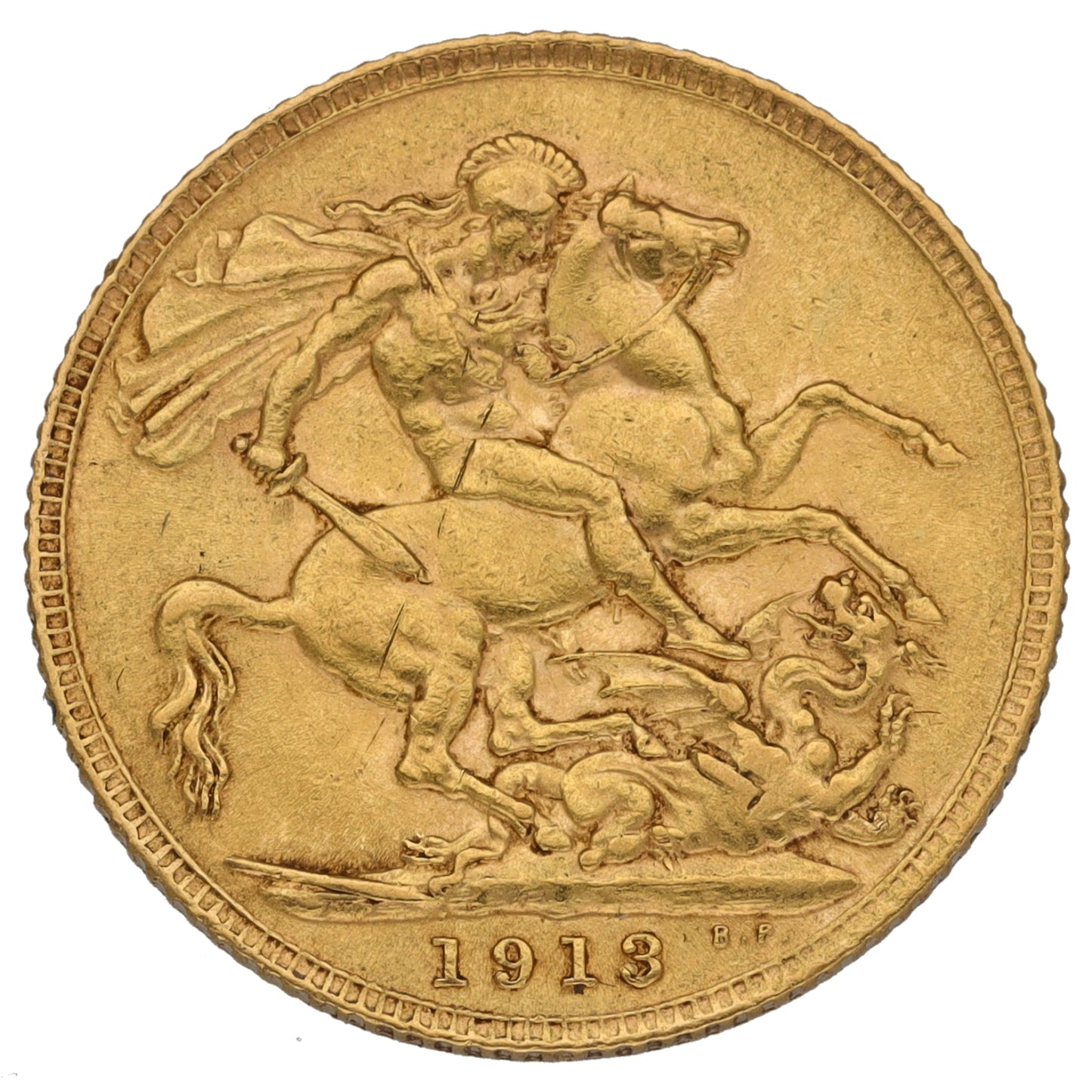 22ct Gold King George V Full Sovereign Coin 1913
