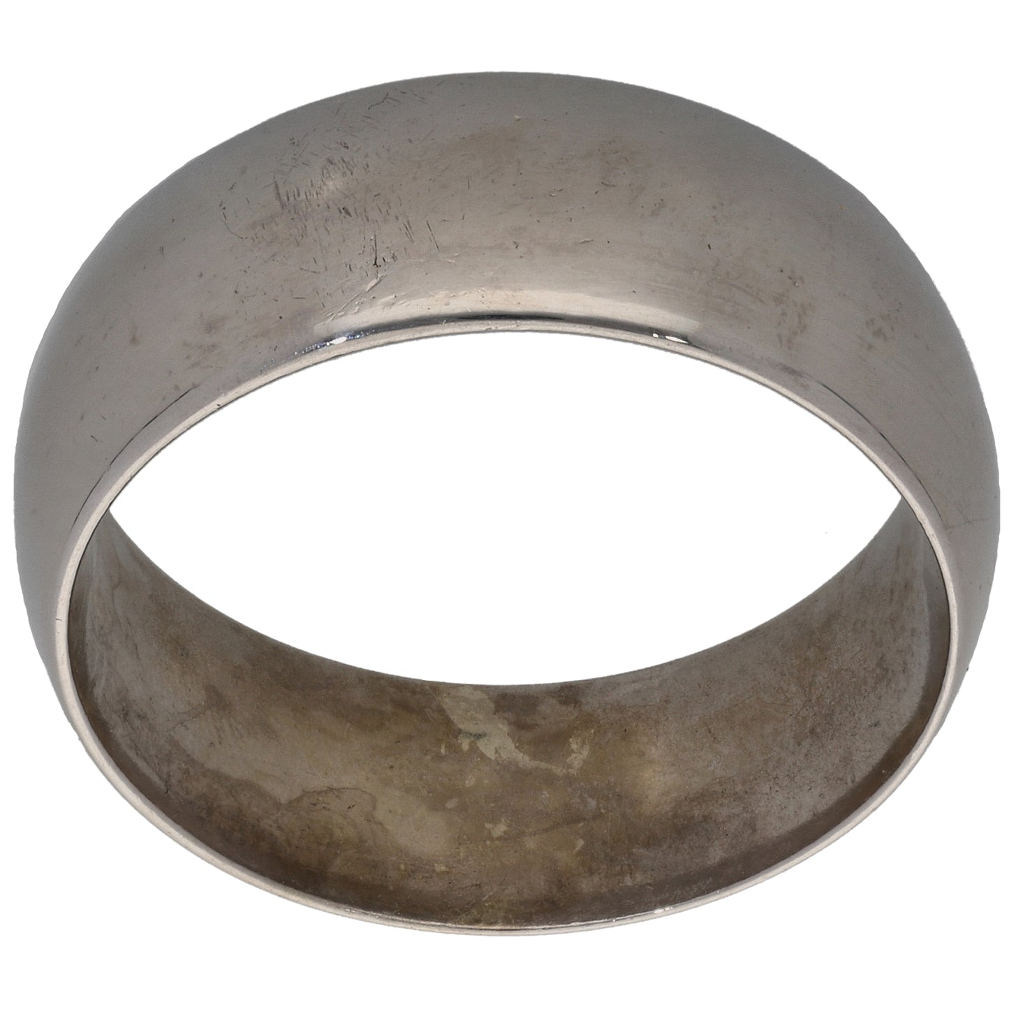 9ct White Gold Plain Wedding Ring Size X