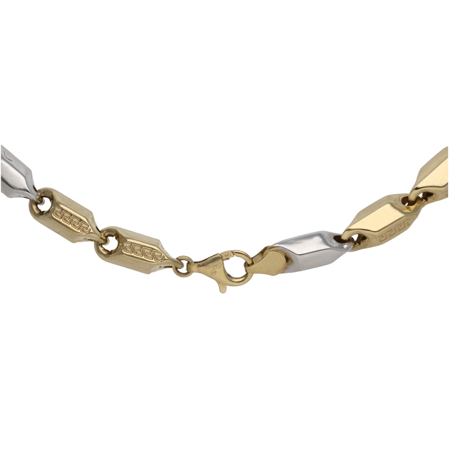 14ct Bicolour Gold Fancy Necklace 24"