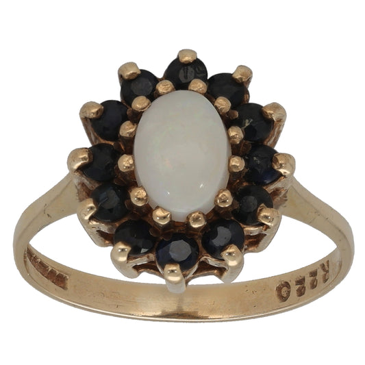 9ct Gold Opal Dress/Cocktail Ring Size N 1/2