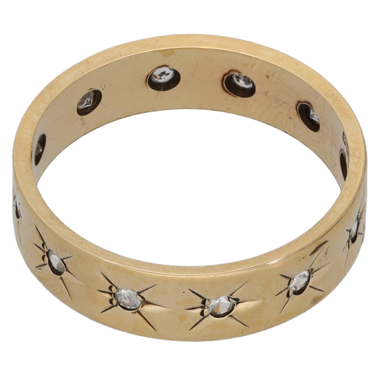 9ct Gold Cubic Zirconia Eternity Ring Size N