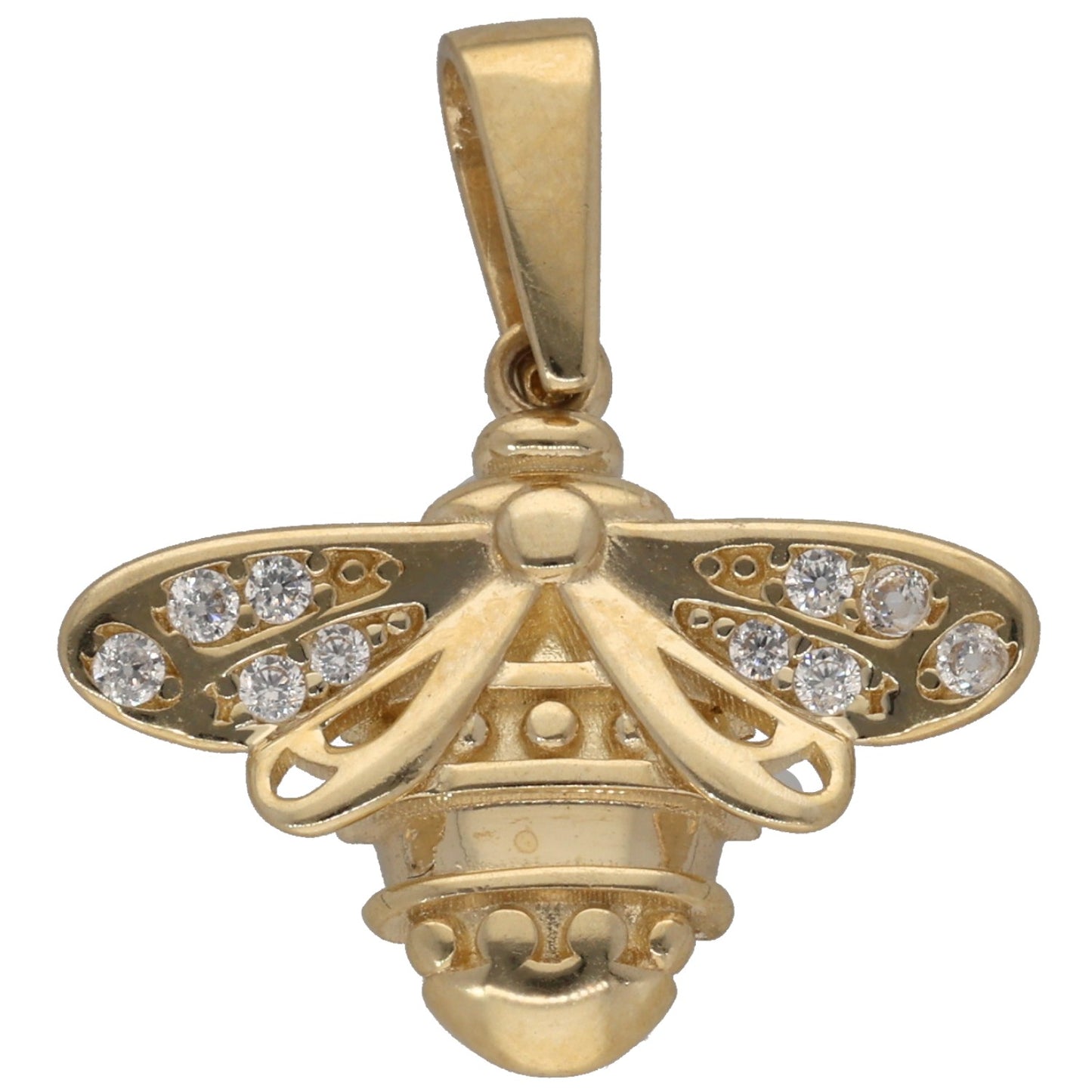 New 9ct Gold Imitation Gems Bee Pendant