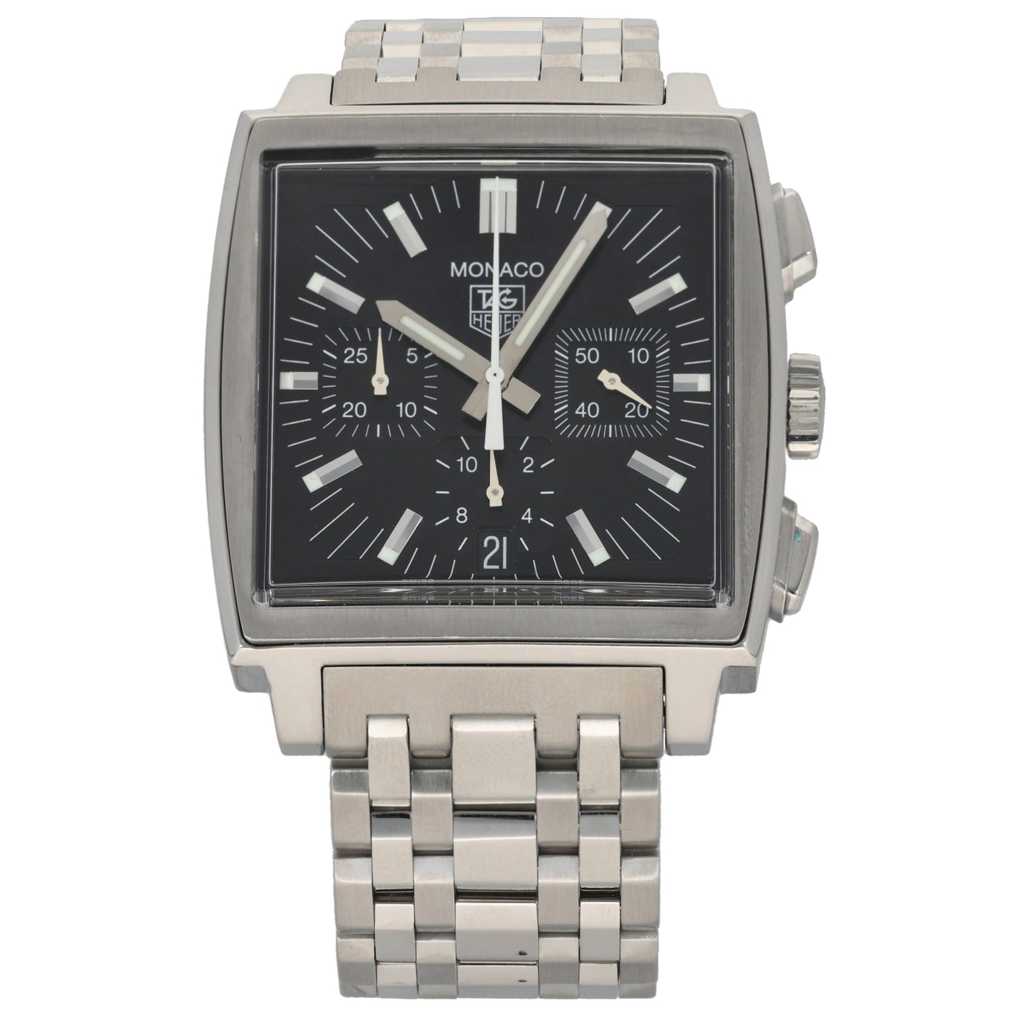 Tag Heuer Monaco CW2111-0 38mm Stainless Steel Watch