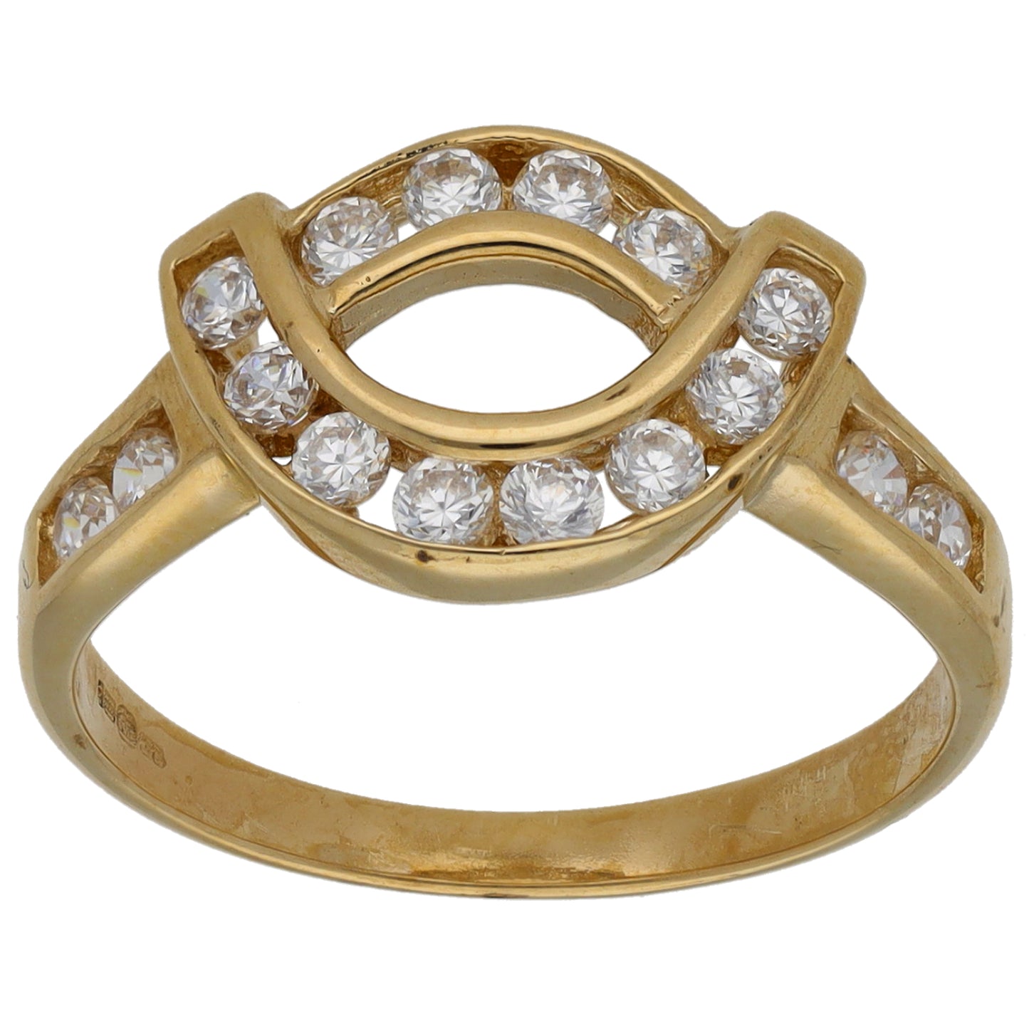 9ct Gold Cubic Zirconia Alternative Ring Size N