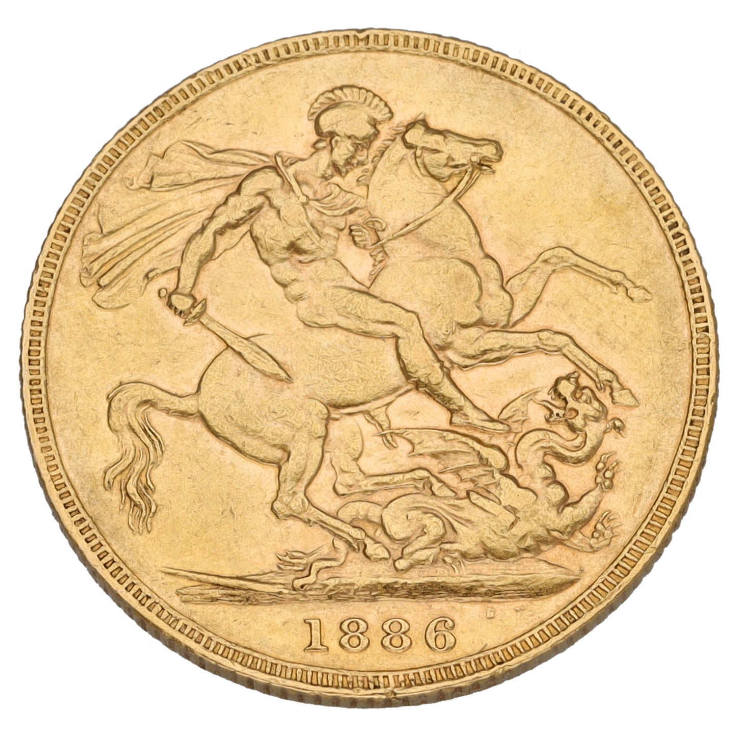 22ct Gold Queen Victoria Full Sovereign Coin 1886