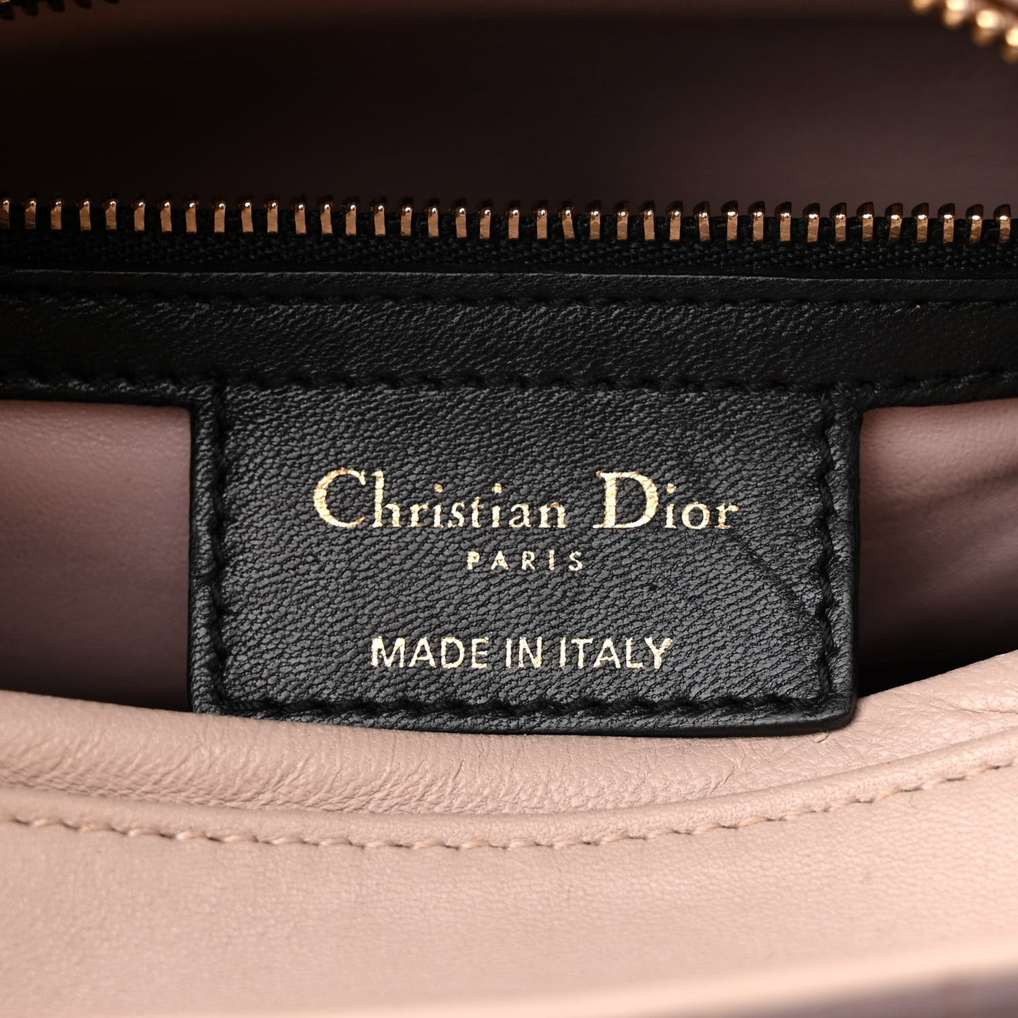 Christian Dior Lady Dior Cannage Lambskin Leather Bag - Taupe