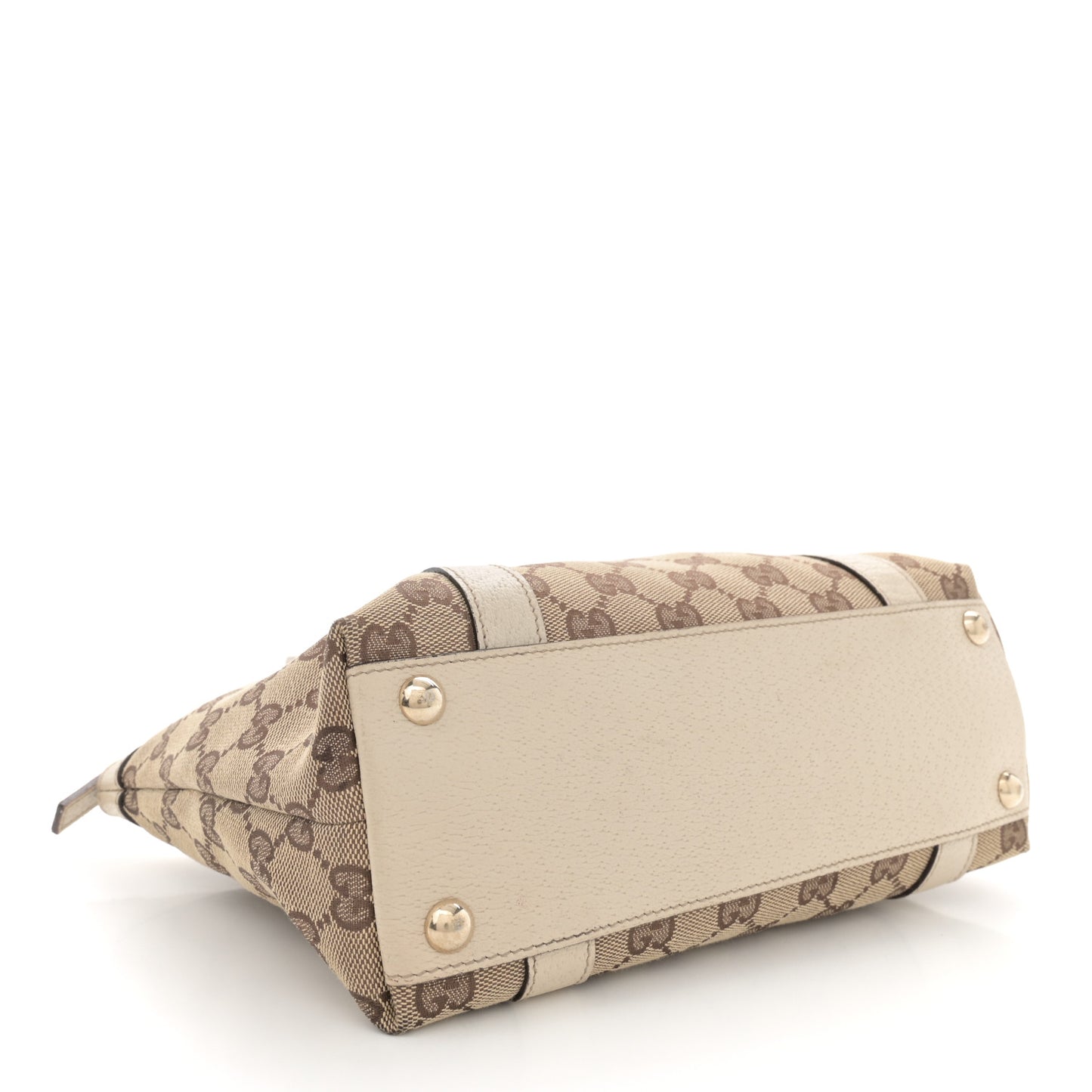 Gucci GG Monogram Small Abbey Tote Off White Canvas Bag - Off White