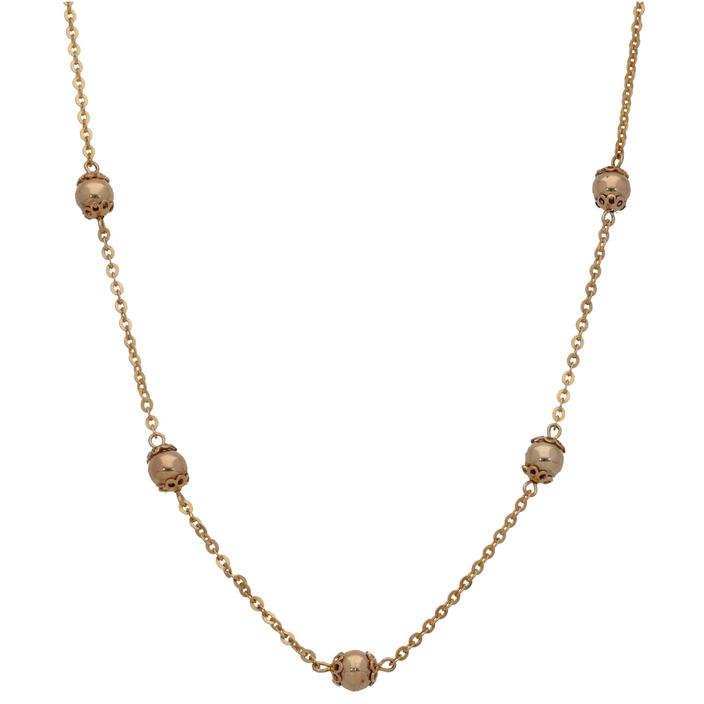9ct Rose Gold Fancy Necklace 24"
