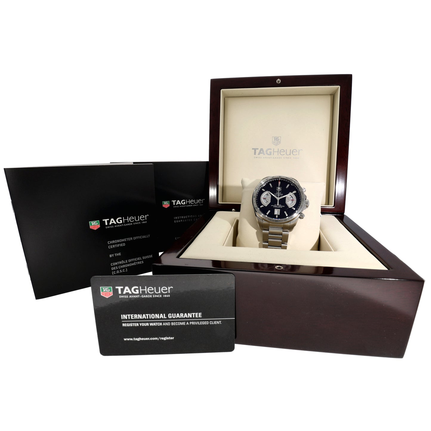 Tag Heuer Grand Carrera CAV511A 43mm Stainless Steel Watch