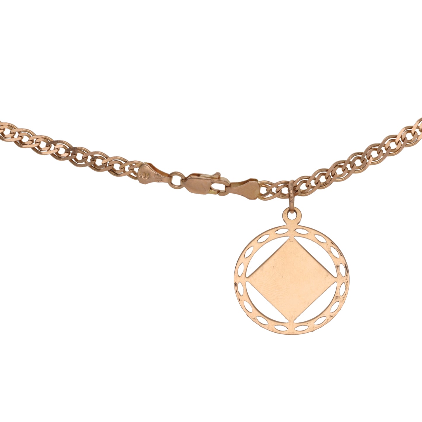 14ct Rose Gold Mary Pendant With Chain