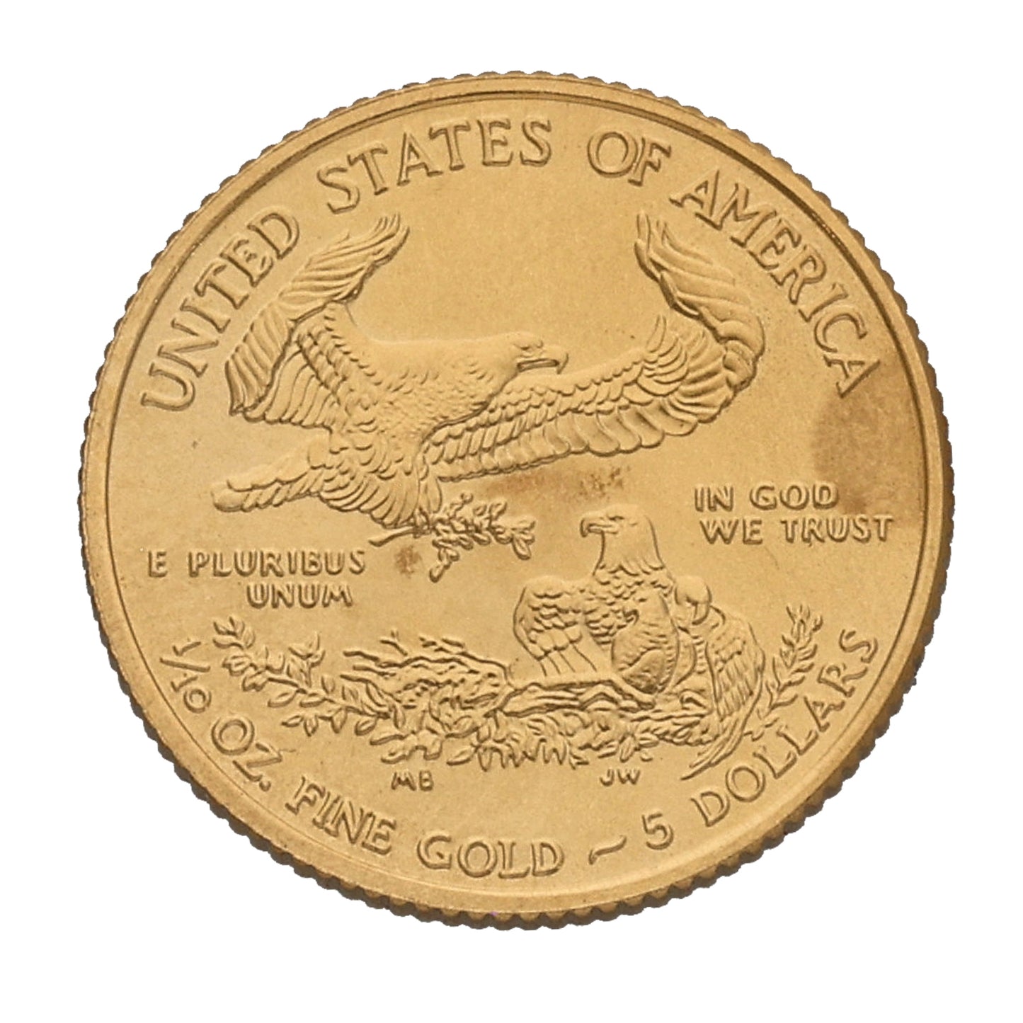 22ct Gold USA Eagle 1/10 OZ Coin 2015