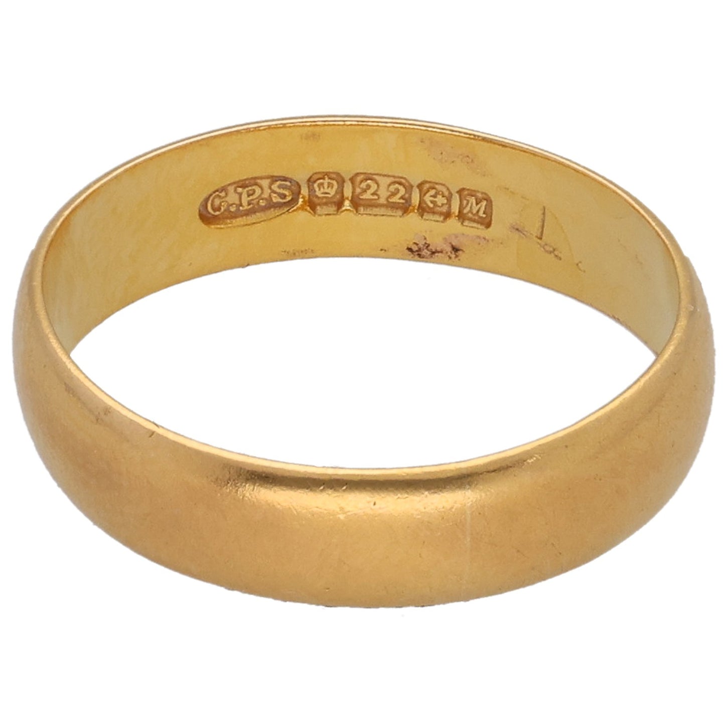 22ct Gold Plain Wedding Ring Size N