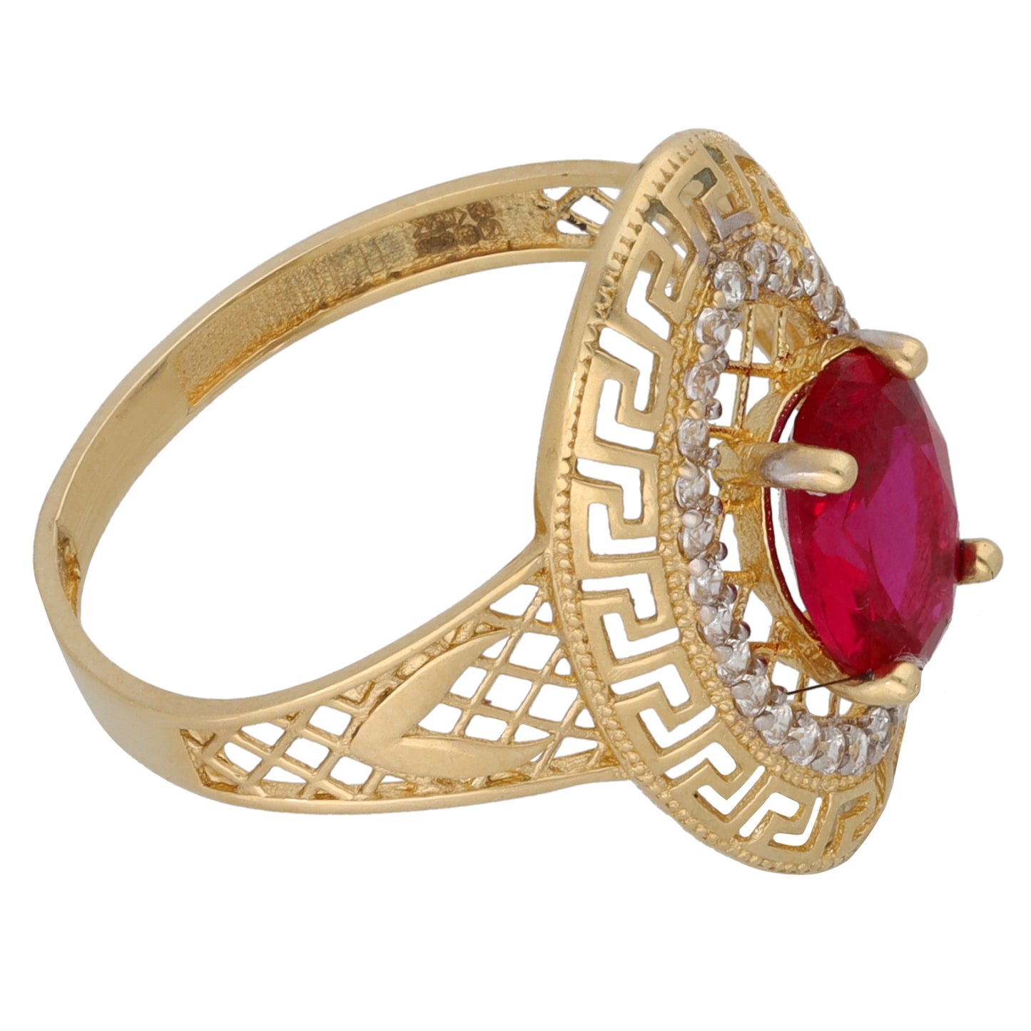 14ct Gold Imitation Gems Dress/Cocktail Ring Size M