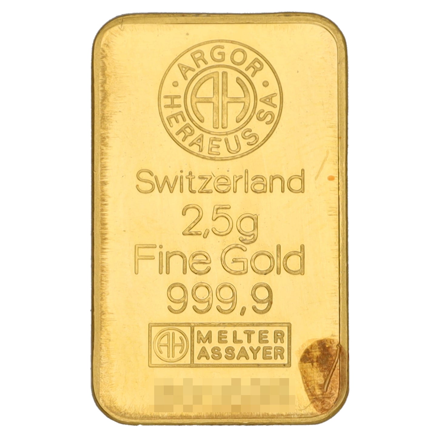 24ct 2.5g Gold Bar