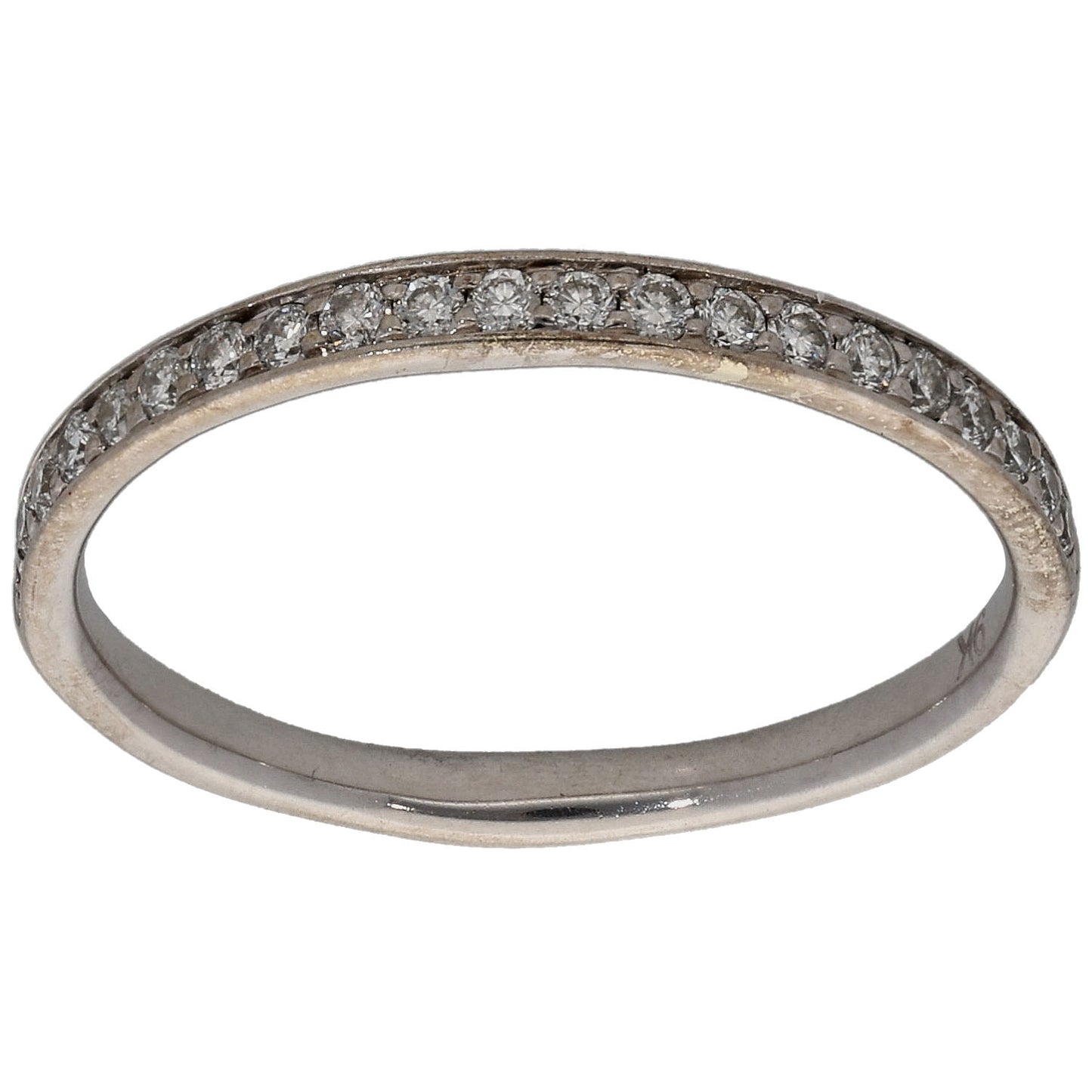 9ct White Gold 0.21ct Diamond Half Eternity Ring Size N
