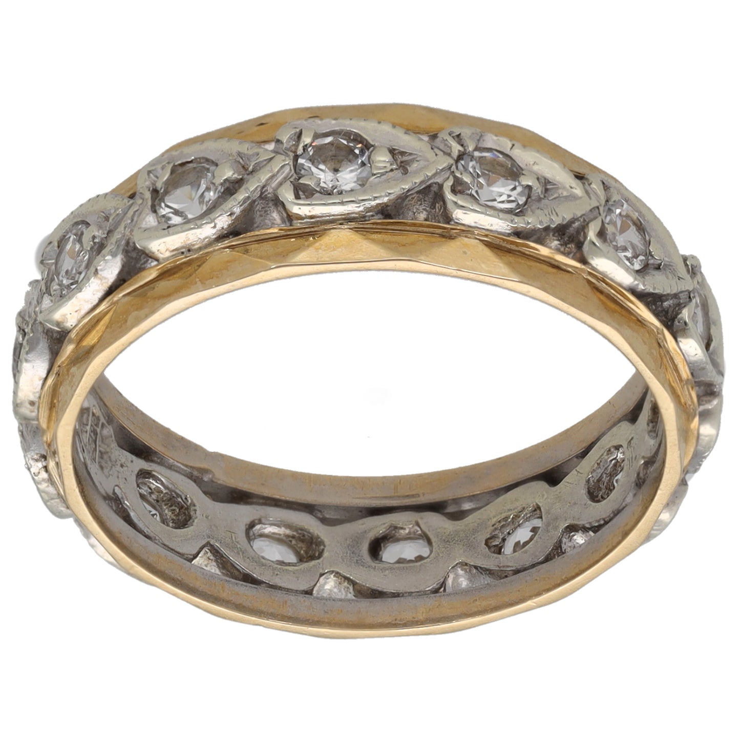 9ct Gold Cubic Zirconia Eternity Ring Size M