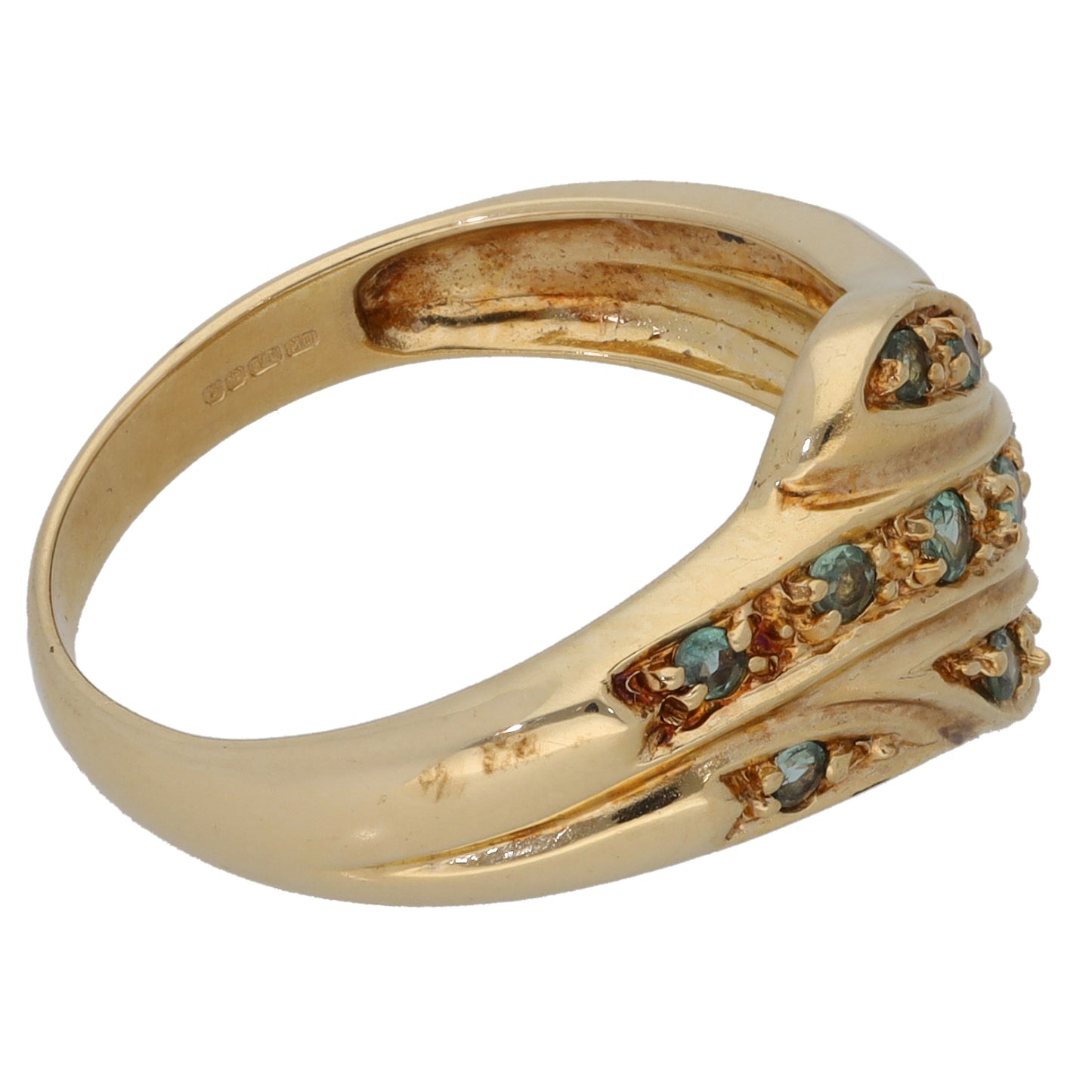 9ct Gold Chrysoberyl Dress/Cocktail Ring Size N