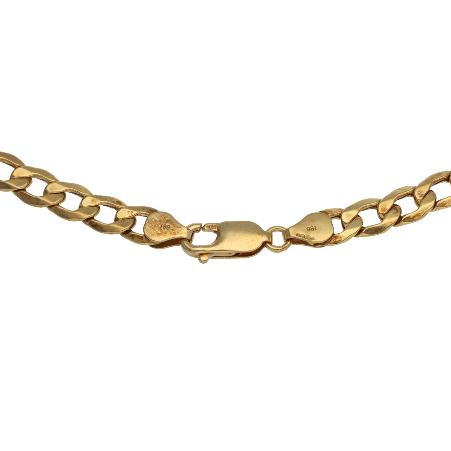 9ct Gold Curb Chain 18"