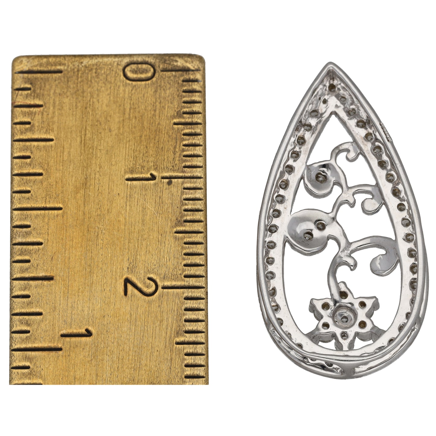 9ct White Gold 0.41ct Diamond Dress/Cocktail Pendant