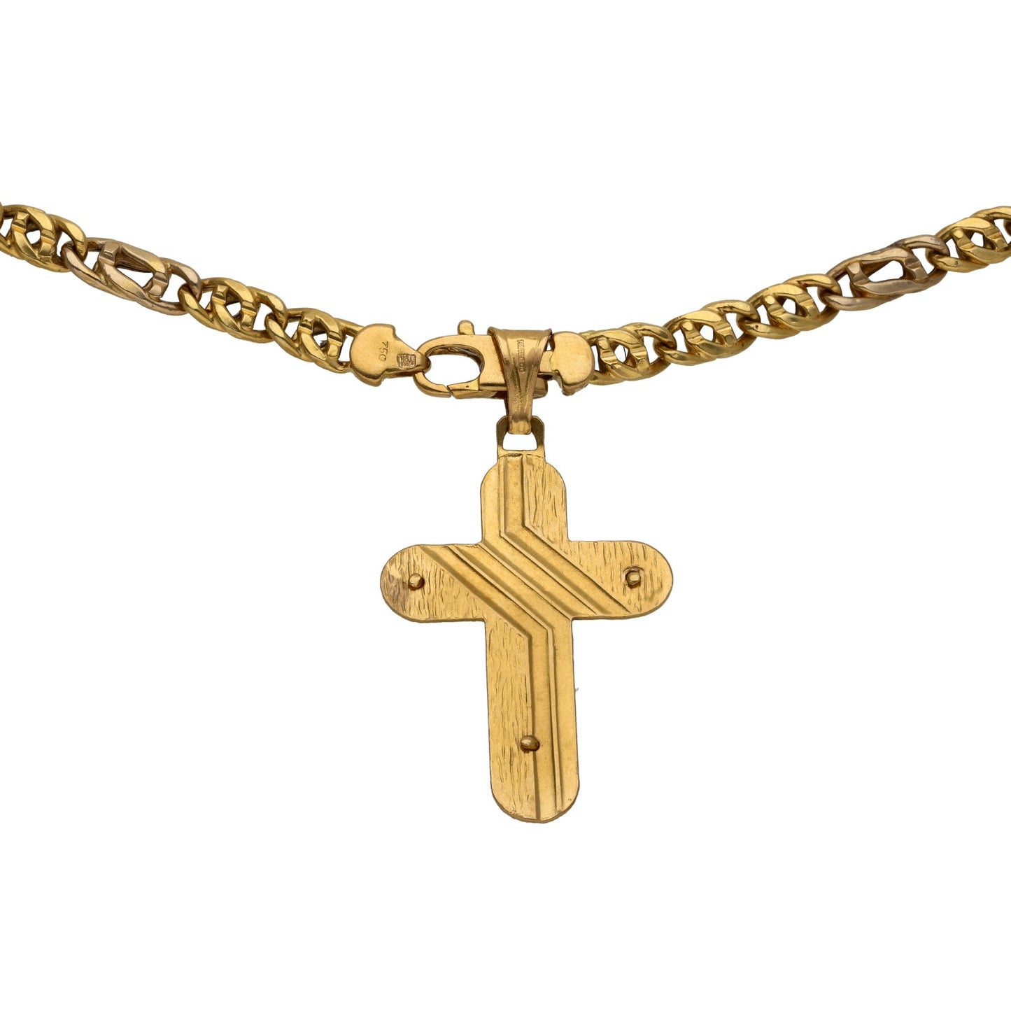 18ct Gold Crucifix Pendant With Chain