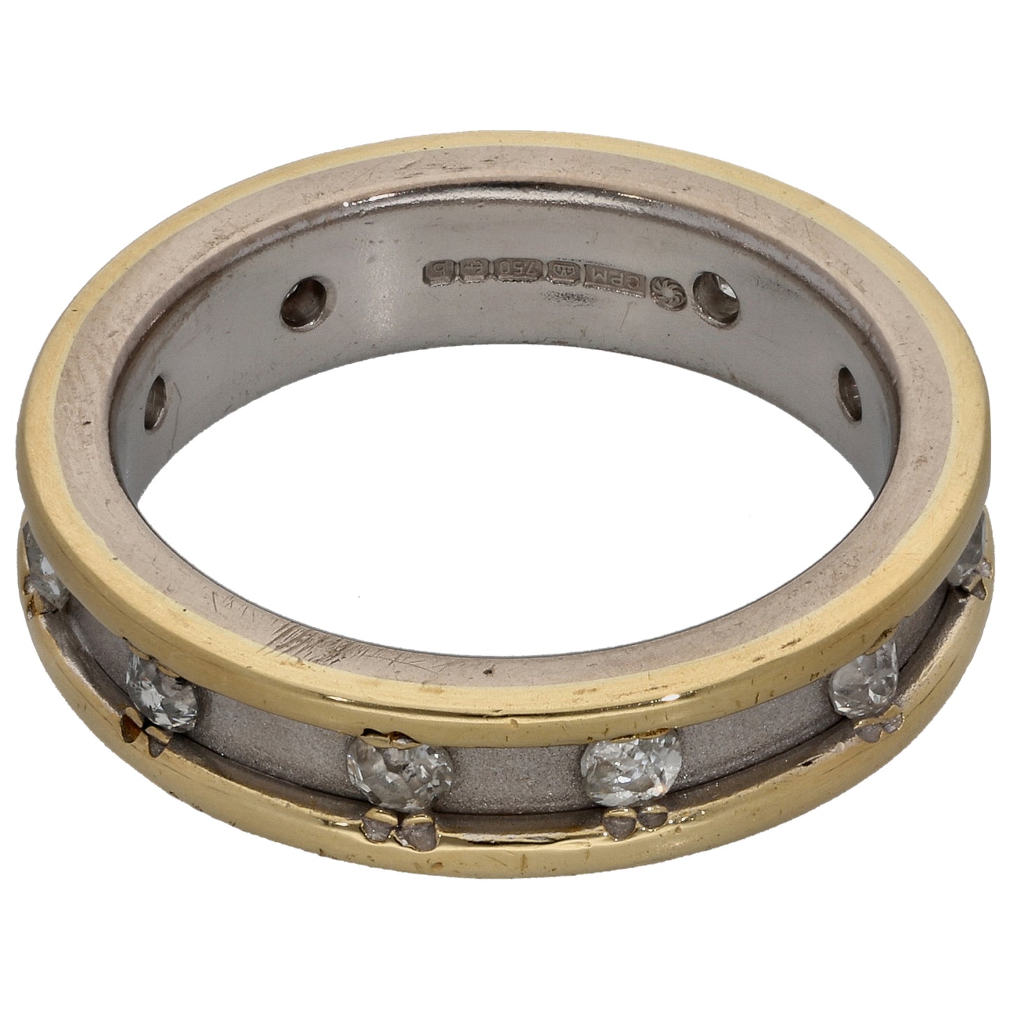 18ct Bi-Colour Gold 0.44ct Diamond Eternity Ring Size N